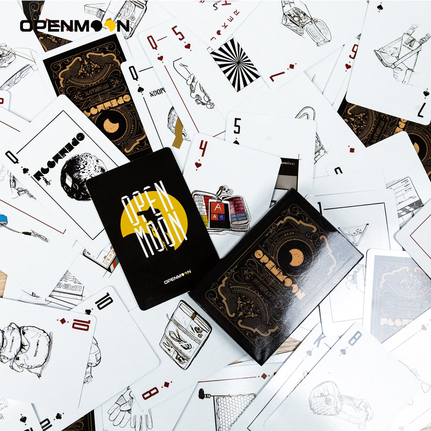 OPENMOON Cinematic Art Playing Cards Hand-Drawn Film Photography Gift, Premium Quality Cardistry Deck