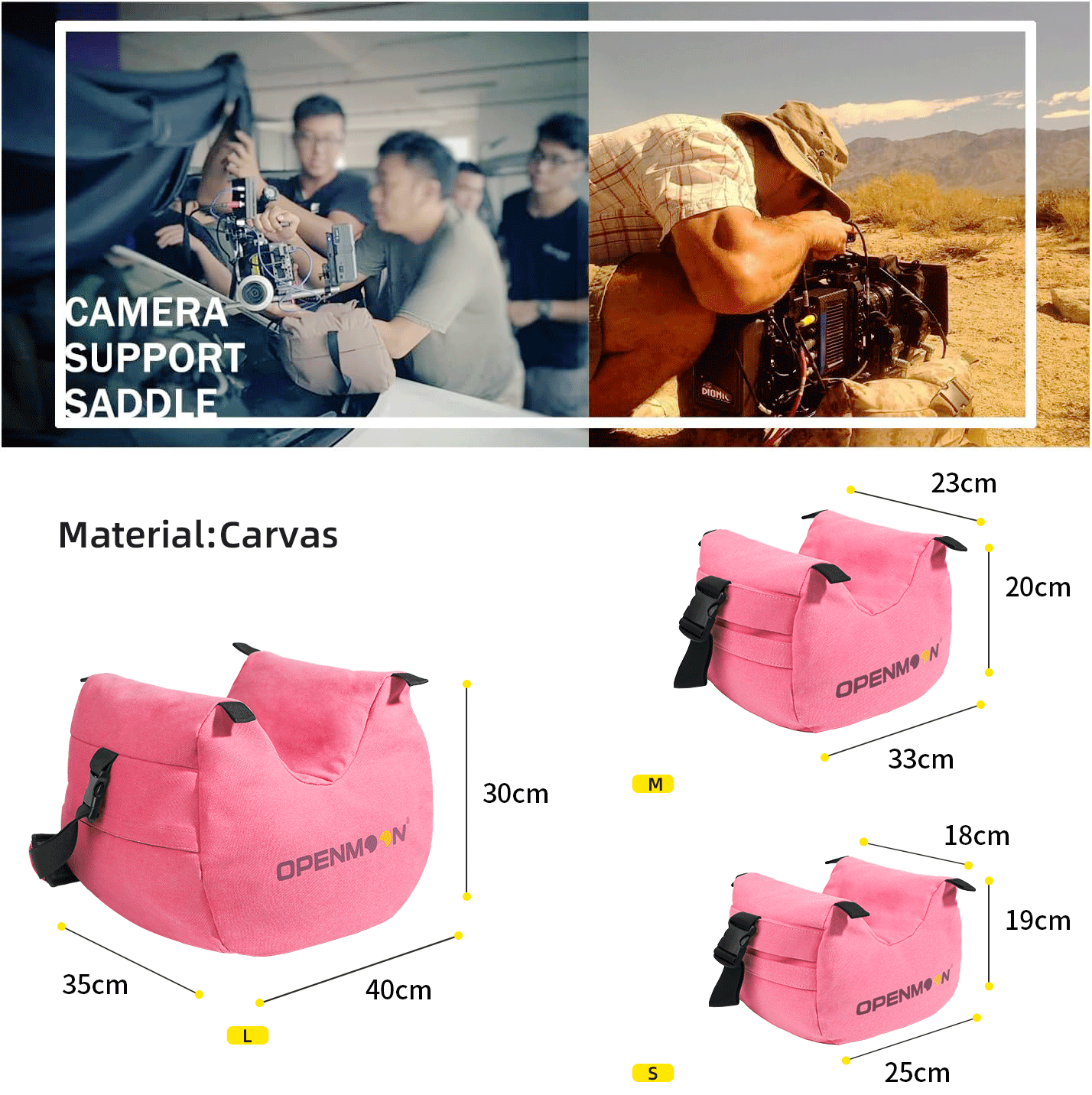 OPENMOON Camera Support Saddle Cinesaddle - Pink
