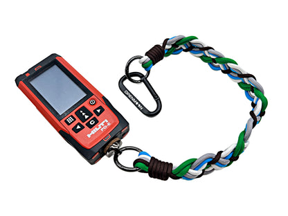 OPENMOON Fortika Plektita Ŝnuro Ŝlosilringo por Viroj kaj Virinoj kun Ŝlosilringo por Fotilo, Fotometro, Distancmezurilo, GoPro kaj Alia Ekipaĵo 