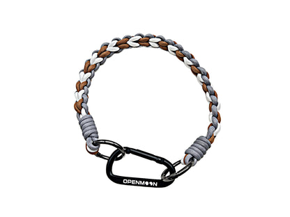 OPENMOON Fortika Plektita Ŝnuro Ŝlosilringo por Viroj kaj Virinoj kun Ŝlosilringo por Fotilo, Fotometro, Distancmezurilo, GoPro kaj Alia Ekipaĵo 