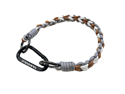 OPENMOON Fortika Plektita Ŝnuro Ŝlosilringo por Viroj kaj Virinoj kun Ŝlosilringo por Fotilo, Fotometro, Distancmezurilo, GoPro kaj Alia Ekipaĵo 