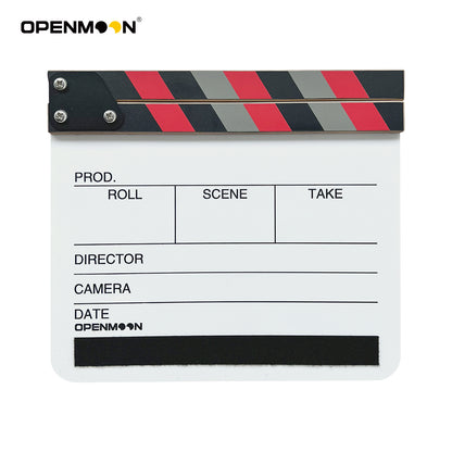 OPENMOON Clapperboard Slate with 68pcs Metadata Tags
