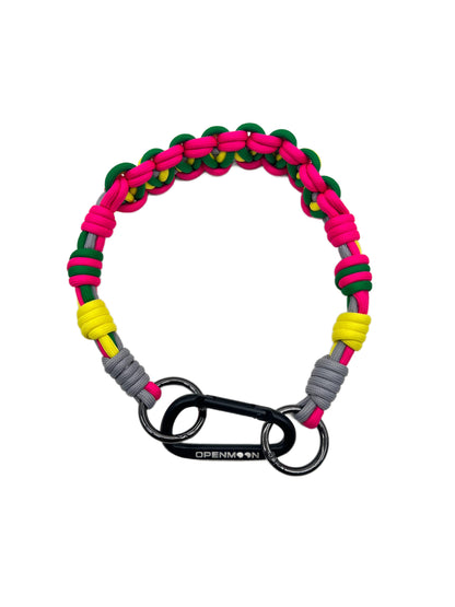 OPENMOON Fortika Plektita Ŝnuro Ŝlosilringo por Viroj kaj Virinoj kun Ŝlosilringo por Fotilo, Fotometro, Distancmezurilo, GoPro kaj Alia Ekipaĵo 