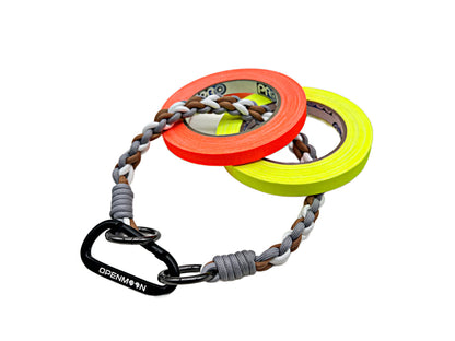 OPENMOON Fortika Plektita Ŝnuro Ŝlosilringo por Viroj kaj Virinoj kun Ŝlosilringo por Fotilo, Fotometro, Distancmezurilo, GoPro kaj Alia Ekipaĵo 