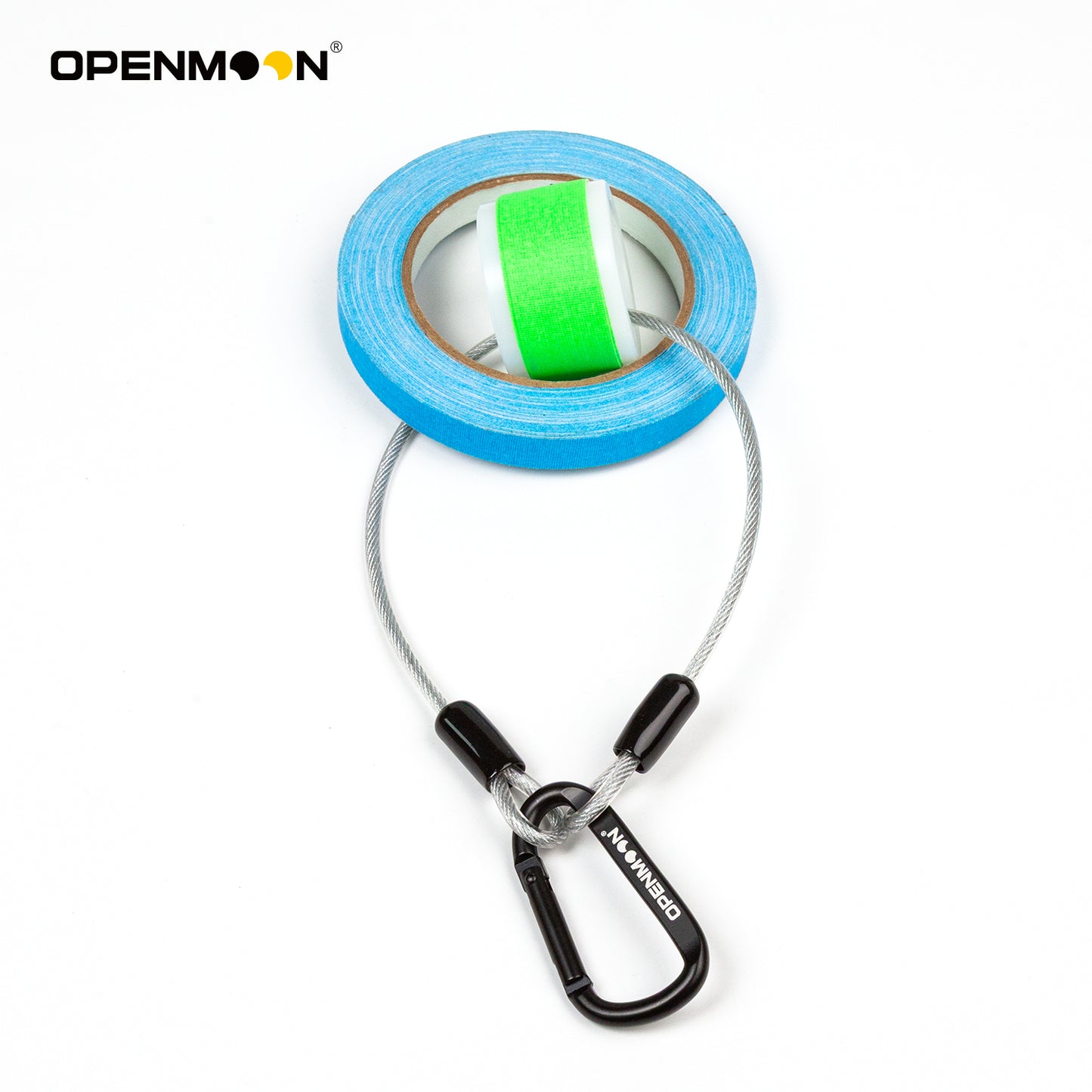 OPENMOON Gaffer Tape Lanyard Stainless Steel Security Tether Lanyard Kit Braided Steel Coated Security Cable