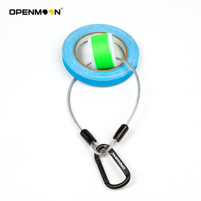 OPENMOON Gaffer Tape Lanyard Stainless Steel Security Tether Lanyard Kit Braided Steel Coated Security Cable