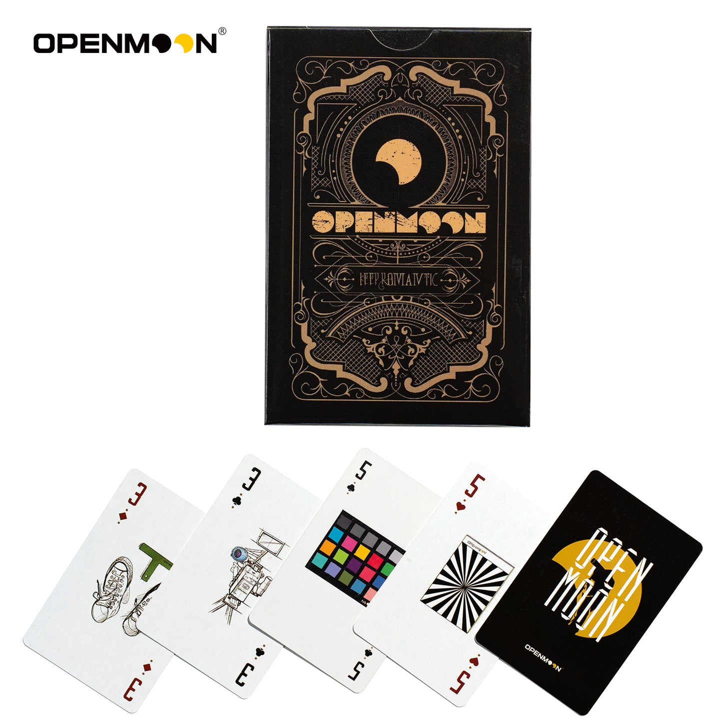 OPENMOON Cinematic Art Playing Cards Hand-Drawn Film Photography Gift, Premium Quality Cardistry Deck