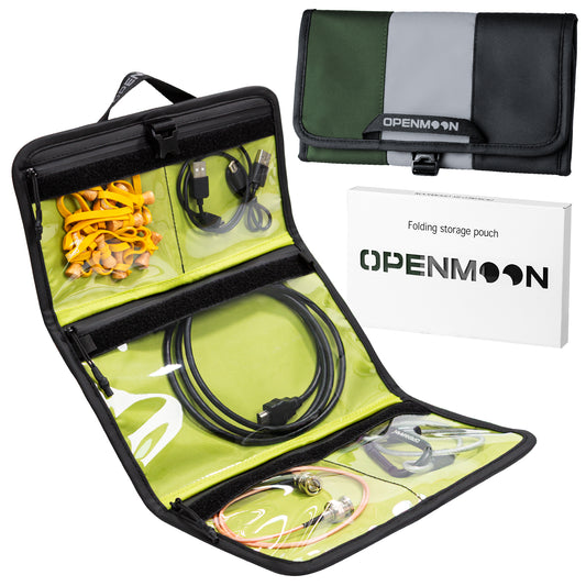 OPENMOON Multi-Purpose Storage Organizer Tri-Fold Design 5 Compartments Splash-Proof for Cables Toiletries Makeup