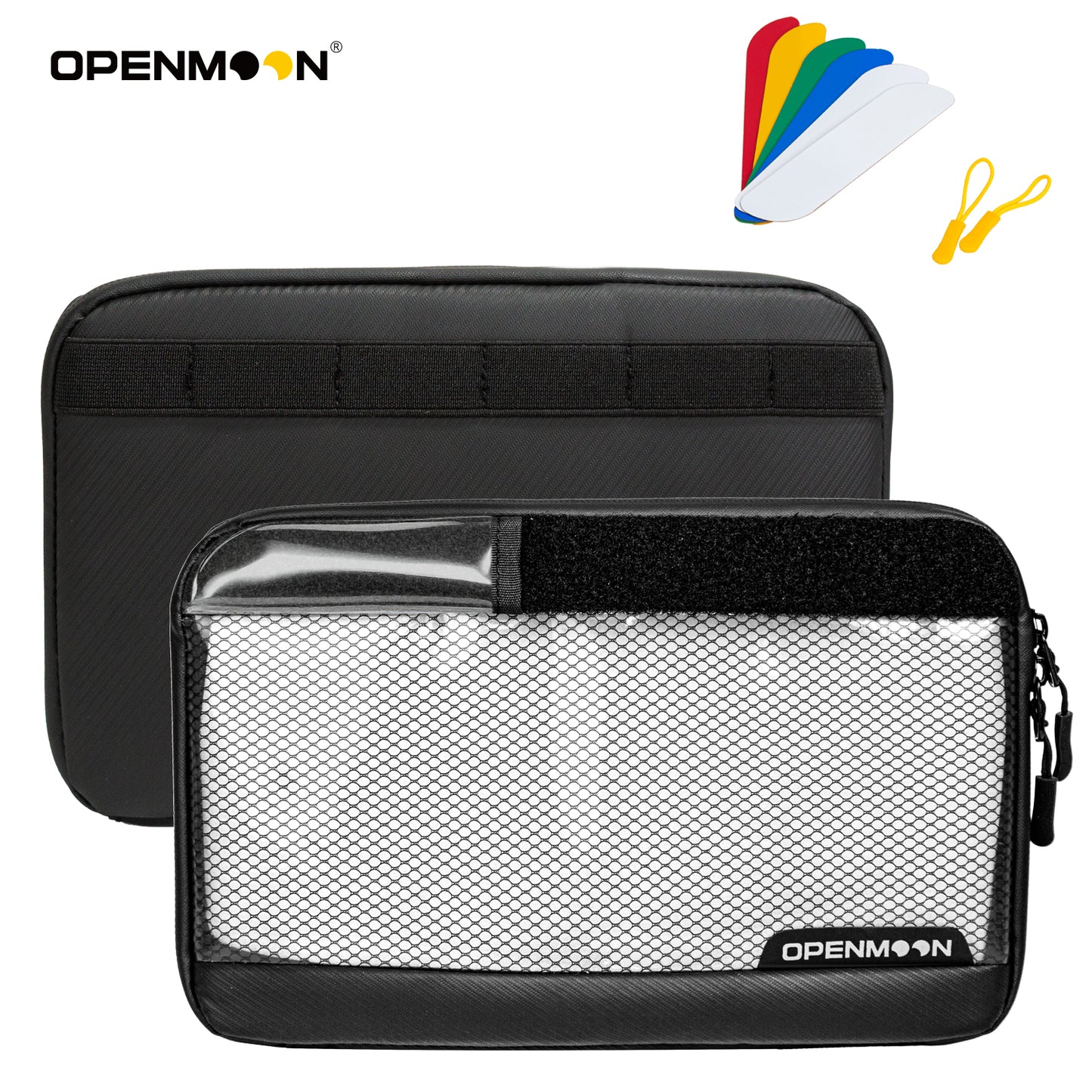 OPENMOON Translucent Electronics & Camera Accessories Bag - Cable organizer, Gear Accessory Pouch, Travel Camera Essentials
