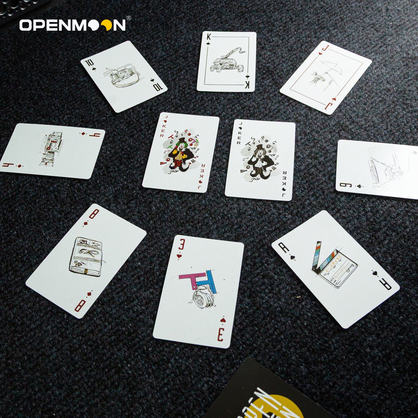 OPENMOON Cinematic Art Playing Cards Hand-Drawn Film Photography Gift, Premium Quality Cardistry Deck