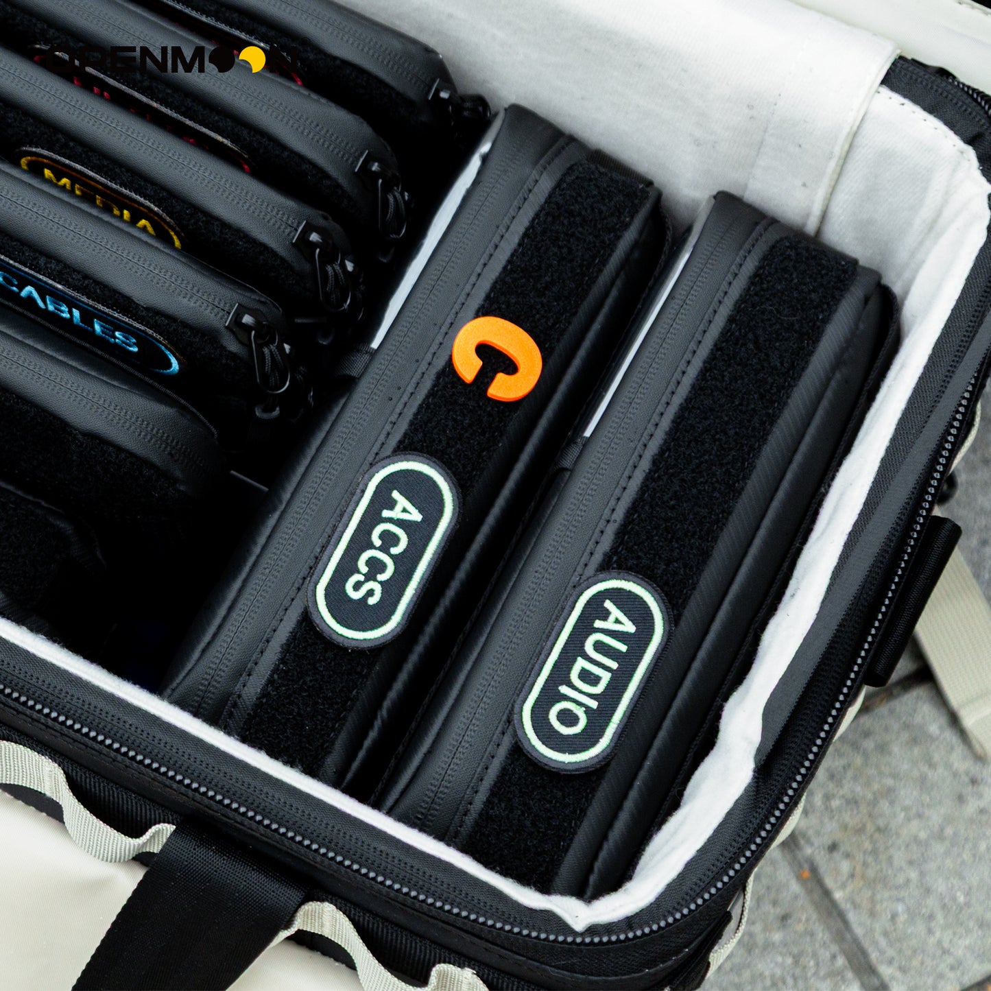 OPENMOON Translucent Electronics & Camera Accessories Bag - Cable organizer, Gear Accessory Pouch, Travel Camera Essentials(Thickened)