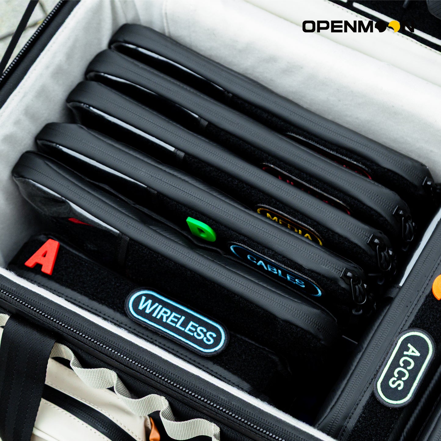 OPENMOON Translucent Electronics & Camera Accessories Bag - Cable organizer, Gear Accessory Pouch, Travel Camera Essentials