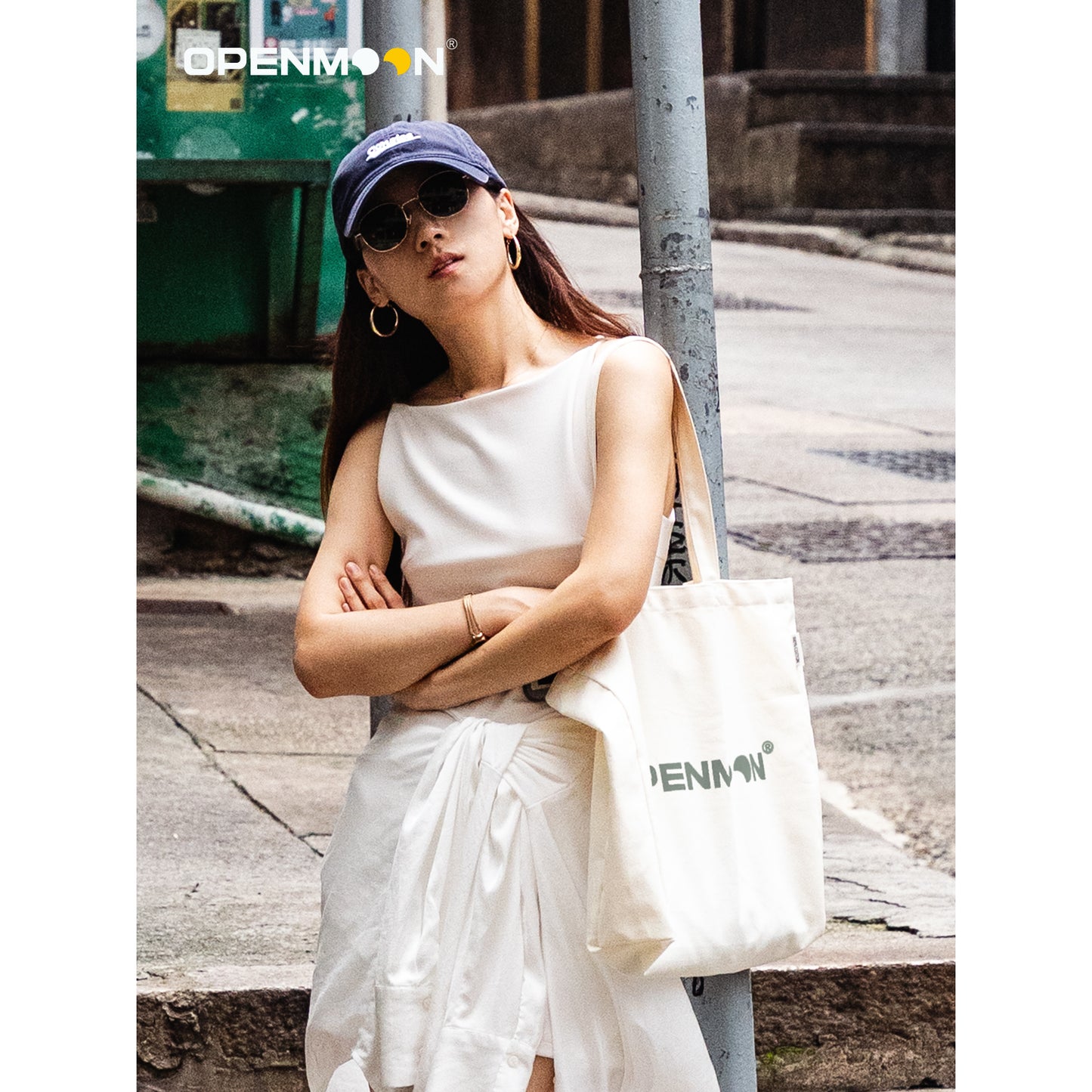 OPENMOON Simple Tote Bag Laptop Bag for Commuting to Work Women's Bag Large Capacity Shoulder Bag