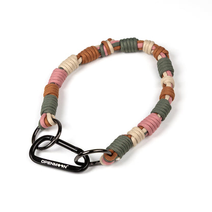 OPENMOON Fortika Plektita Ŝnuro Ŝlosilringo por Viroj kaj Virinoj kun Ŝlosilringo por Fotilo, Fotometro, Distancmezurilo, GoPro kaj Alia Ekipaĵo 