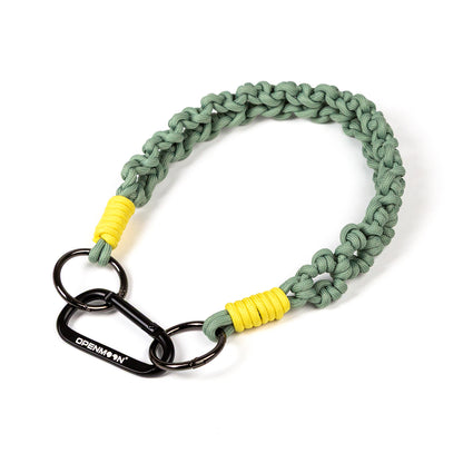 OPENMOON Fortika Plektita Ŝnuro Ŝlosilringo por Viroj kaj Virinoj kun Ŝlosilringo por Fotilo, Fotometro, Distancmezurilo, GoPro kaj Alia Ekipaĵo 