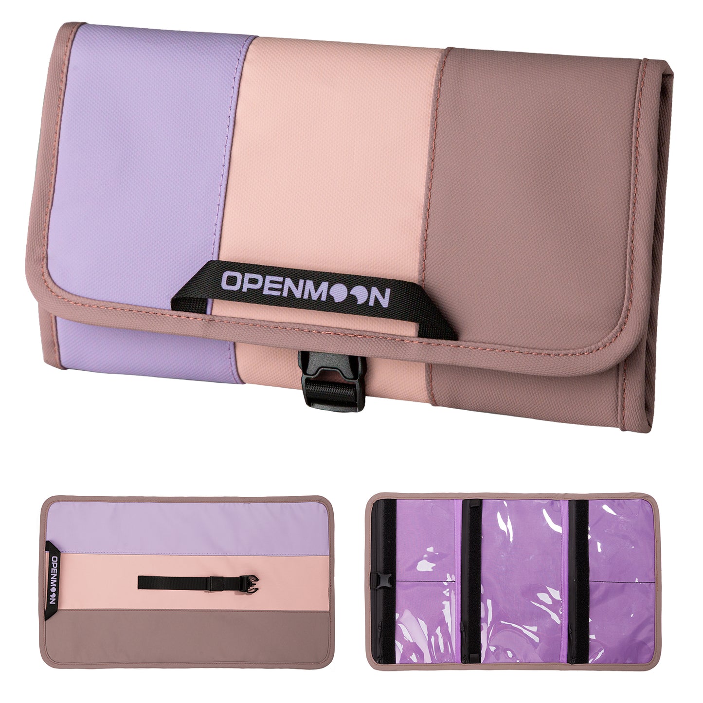 OPENMOON Multi-Purpose Storage Organizer Tri-Fold Design 5 Compartments Splash-Proof for Cables Toiletries Makeup