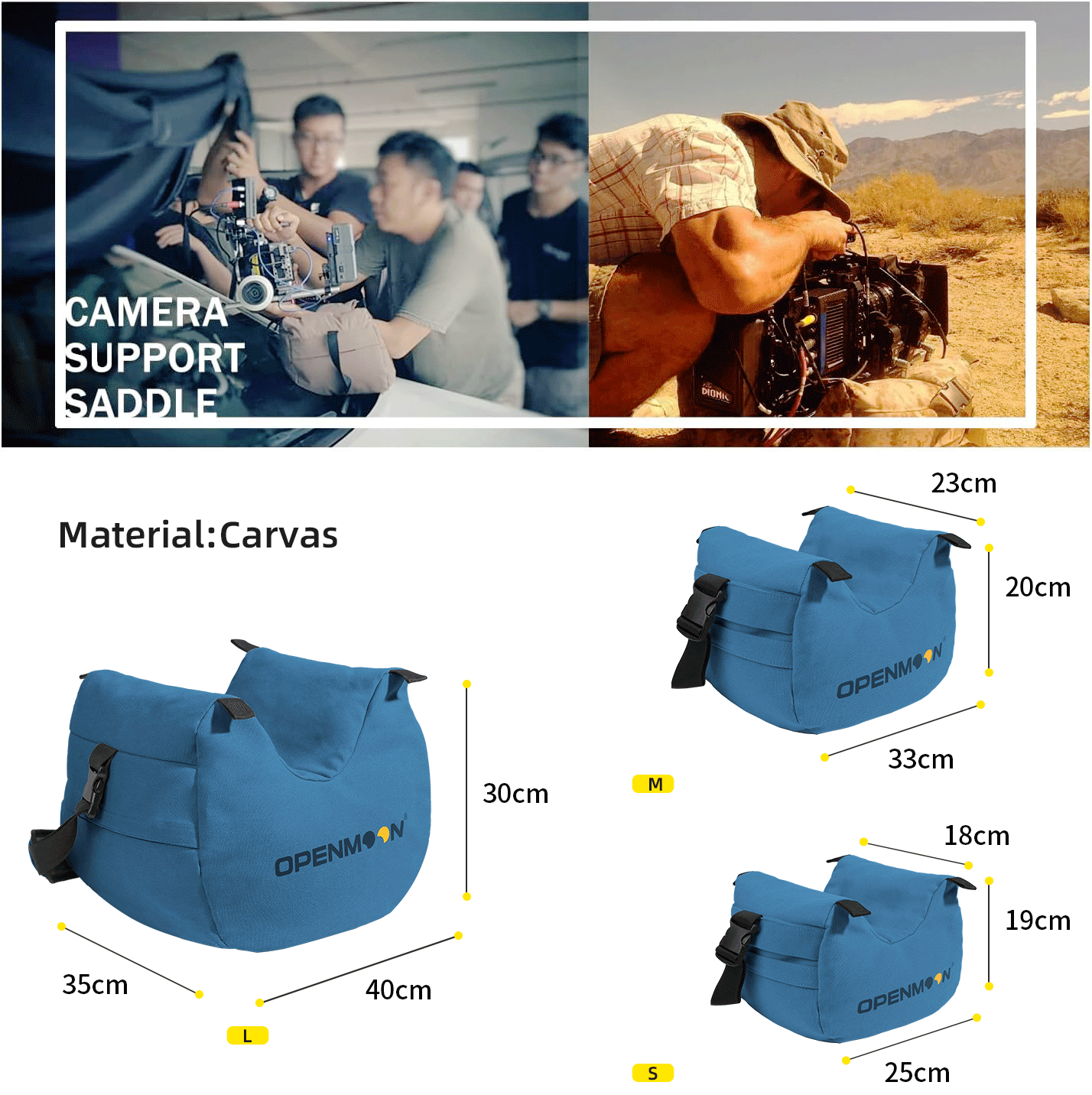 OPENMOON Camera Support Saddle Cinesaddle - Blue