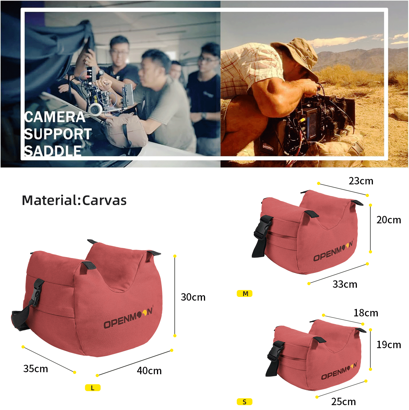 OPENMOON Camera Support Saddle Cinesaddle - Orange