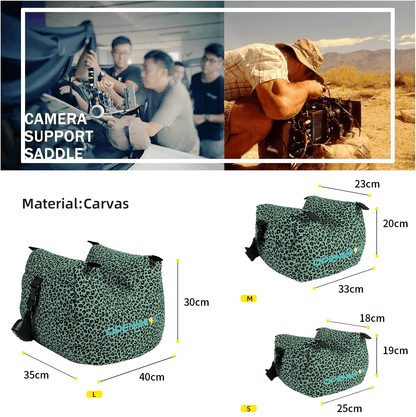 OPENMOON Camera Support Saddle Cinesaddle - Green Leopard
